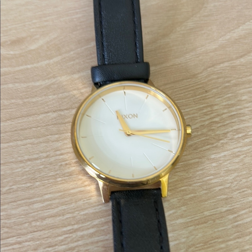 Nixon Black Leather Watch